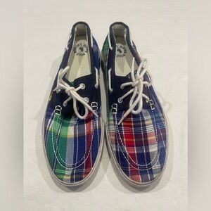 Polo Ralph Lauren Deck Boat Plaid Men’s Shoes Size 10.5 D